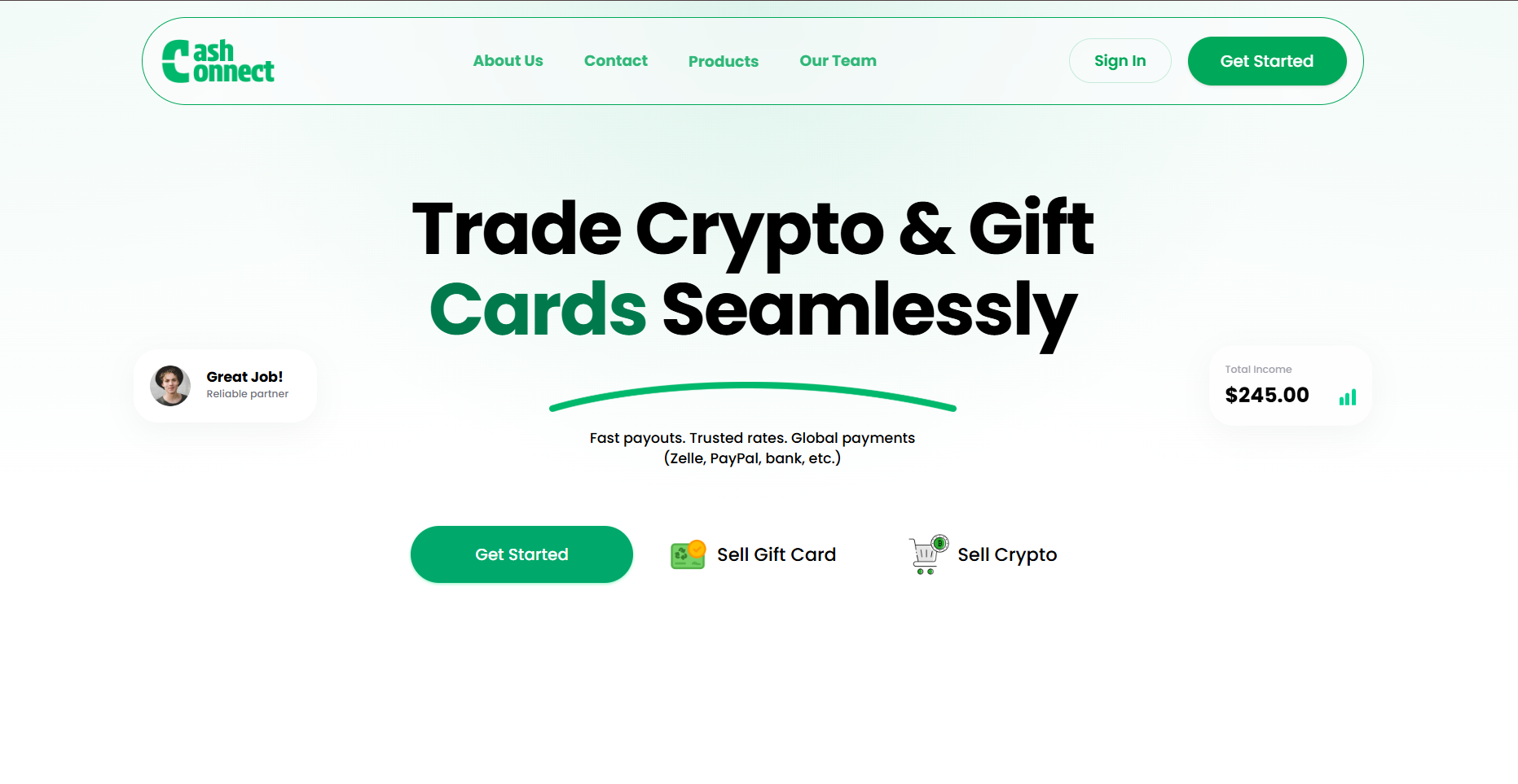 Teqshure Portfolio - Cash Connect World